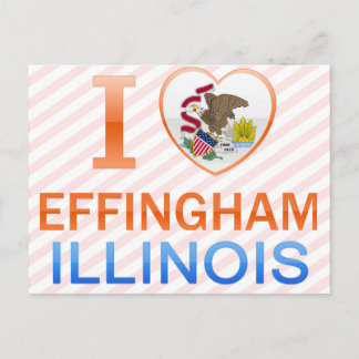 Carte Postale I Love Effingham, IL