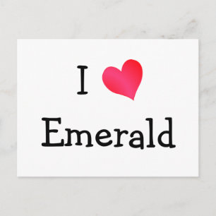 Carte Postale I Love Emerald