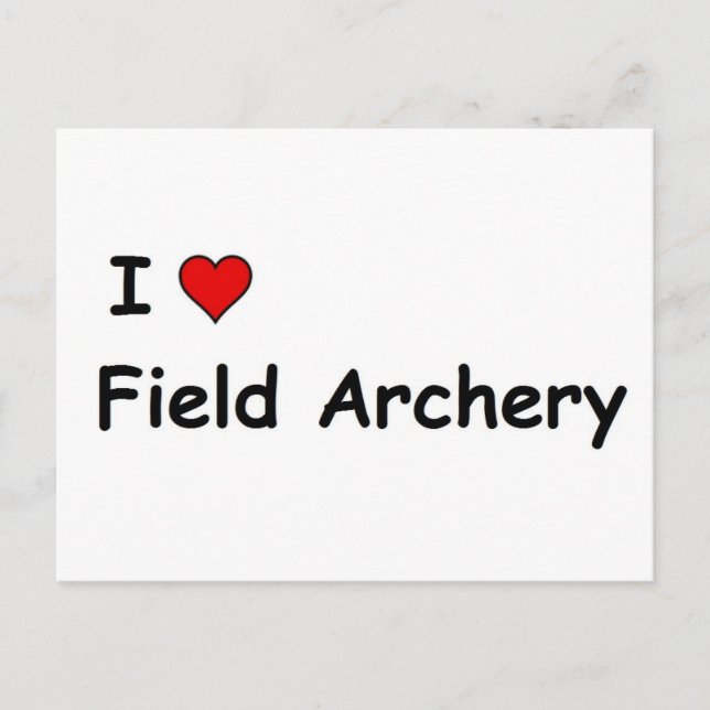 Carte Postale I Love Field Archery (Devant)