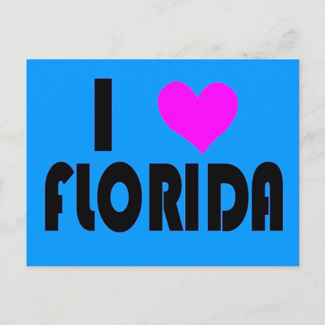Carte postale I Love Florida (Devant)