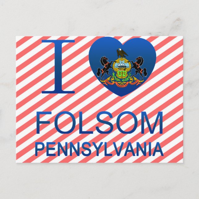Carte Postale I Love Folsom, PA (Devant)