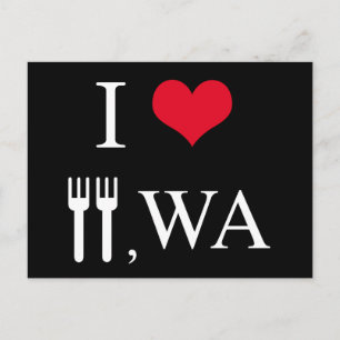 Carte Postale I Love Forks, WA
