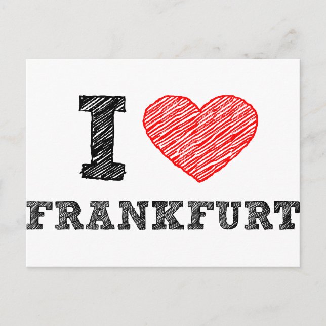 Carte Postale I love Frankfurt (Devant)