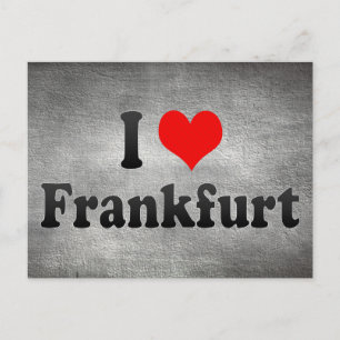 Carte Postale I Love Frankfurt, Allemagne