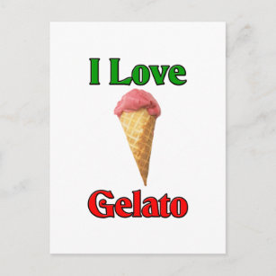 Carte Postale I Love Gelato (Crème Italienne Glace)