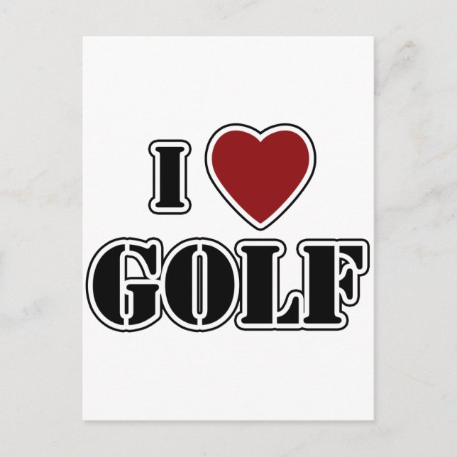 Carte Postale I Love Golf (Devant)
