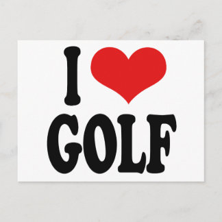 Carte Postale I Love Golf