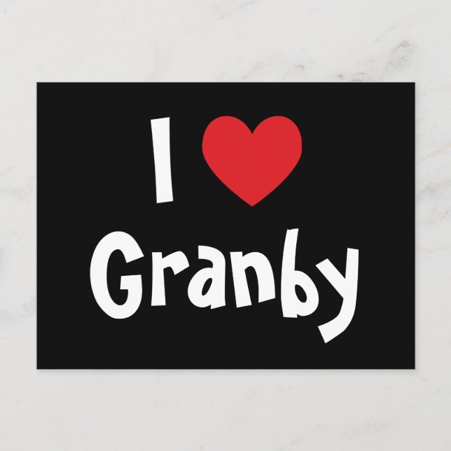Carte Postale I Love Granby (Devant)