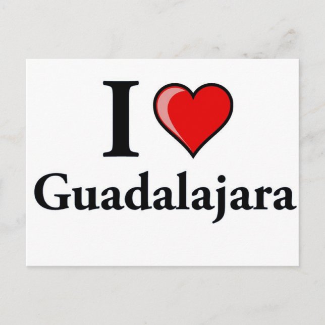 Carte Postale I Love Guadalajara (Devant)