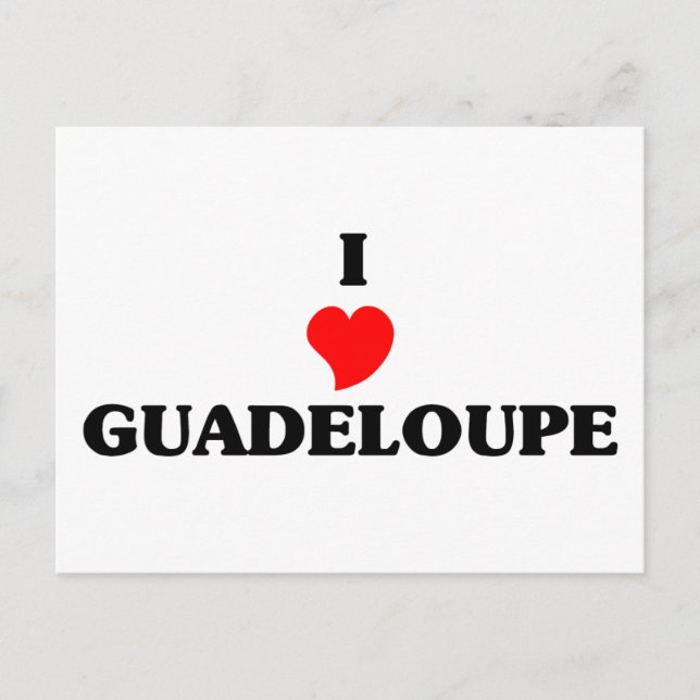 Carte Postale I Love Guadeloupe (Devant)