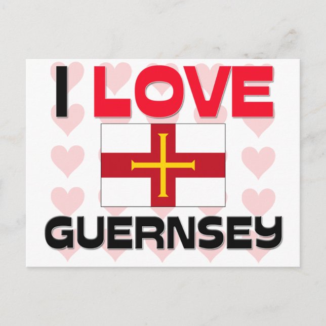 Carte Postale I Love Guernsey (Devant)