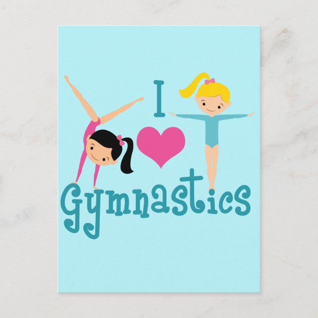 Carte Postale I Love Gymnastique (Devant)