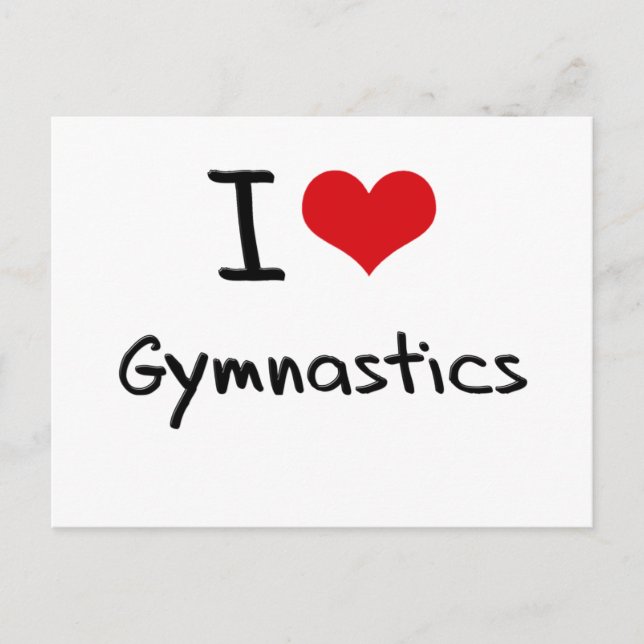 Carte Postale I Love Gymnastique (Devant)