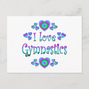 Carte Postale I Love Gymnastique