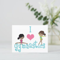 I Love Gymnastique mignonne Africaine Américaine