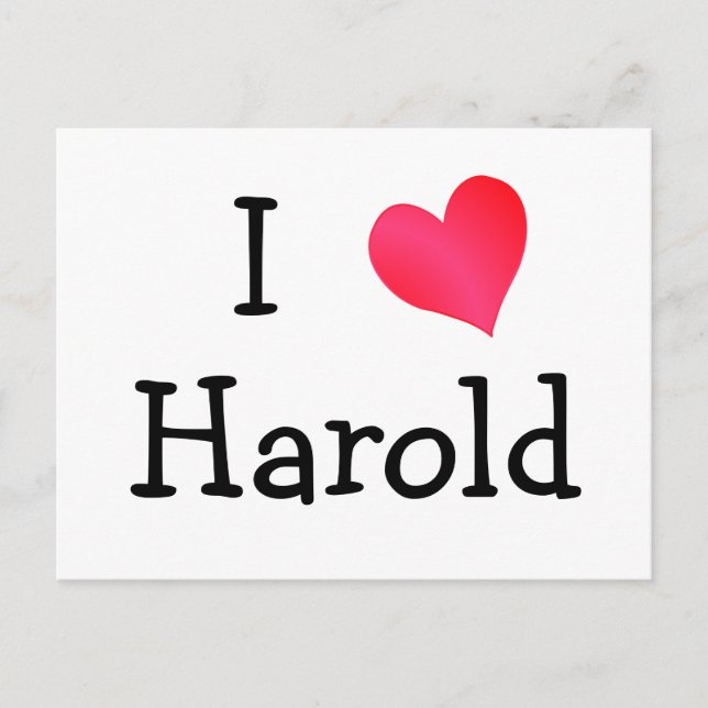 Carte Postale I Love Harold (Devant)