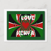 I Love Heart Kenya : Dynamic Flag Art