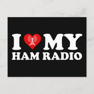Carte Postale I Love (Heart) My Ham Radio