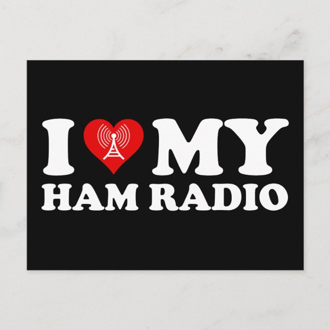 Carte Postale I Love (Heart) My Ham Radio (Devant)