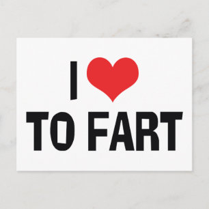 Carte Postale I Love Heart To Fart - Drôle Humour