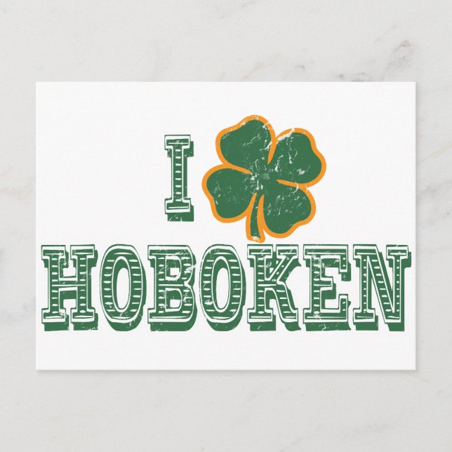Carte Postale I love Hoboken - St. Patrick's Day (Devant)