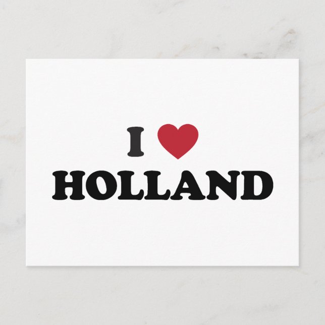 Carte Postale I Love Holland (Devant)