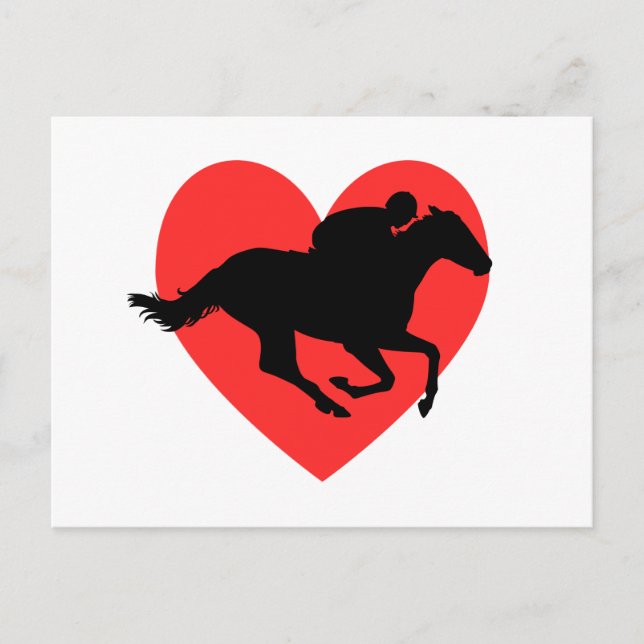 Carte Postale I Love Horseracing (Devant)
