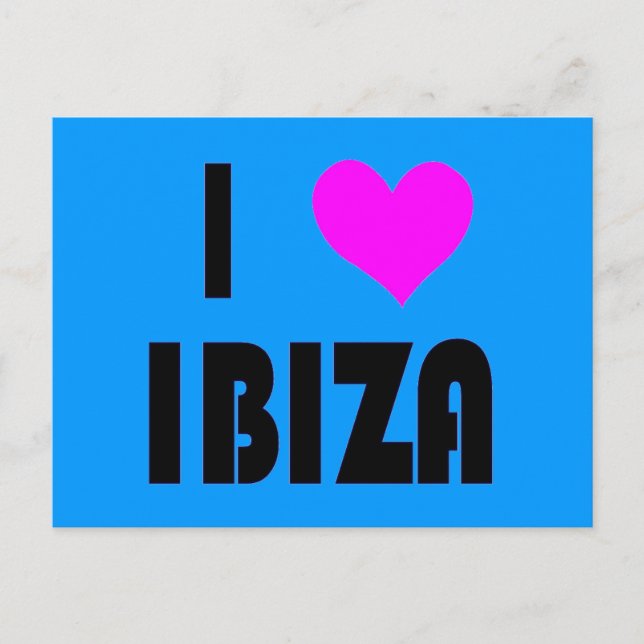 Carte postale I Love Ibiza (Devant)