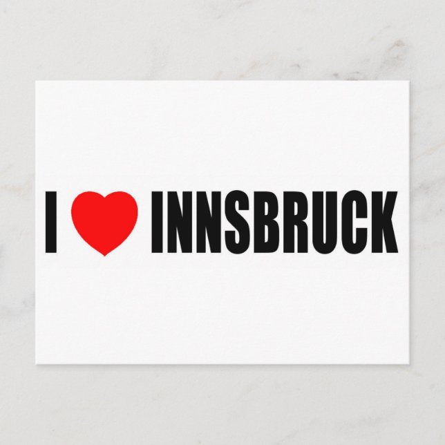 Carte Postale I Love Innsbruck (Devant)