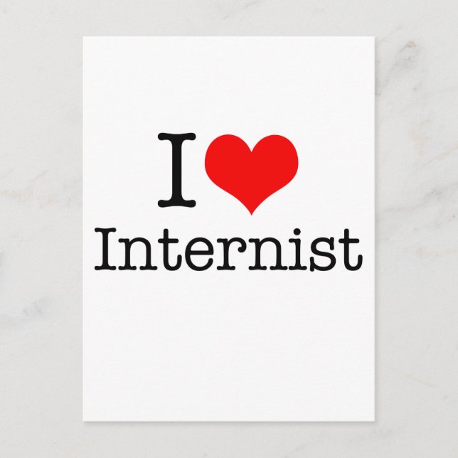 Carte Postale I Love Internist (Devant)