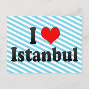Carte Postale I Love Istanbul, Turquie