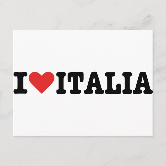 Carte Postale I love Italy (Devant)