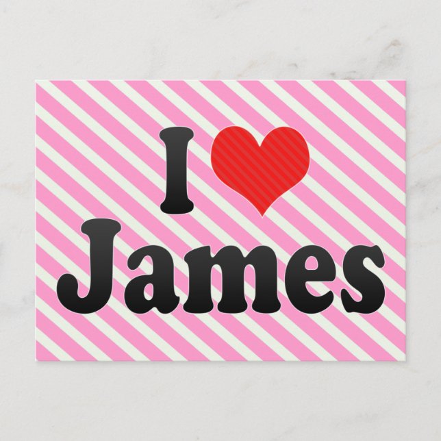 Carte Postale I Love James (Devant)