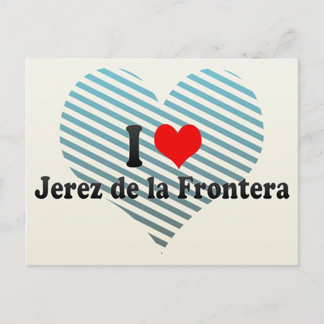 Carte Postale I Love Jerez de la Frontera, Espagne (Devant)