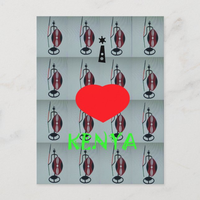 Carte Postale I Love Kenya Art Print (Devant)