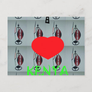 Carte Postale I Love Kenya Art Print