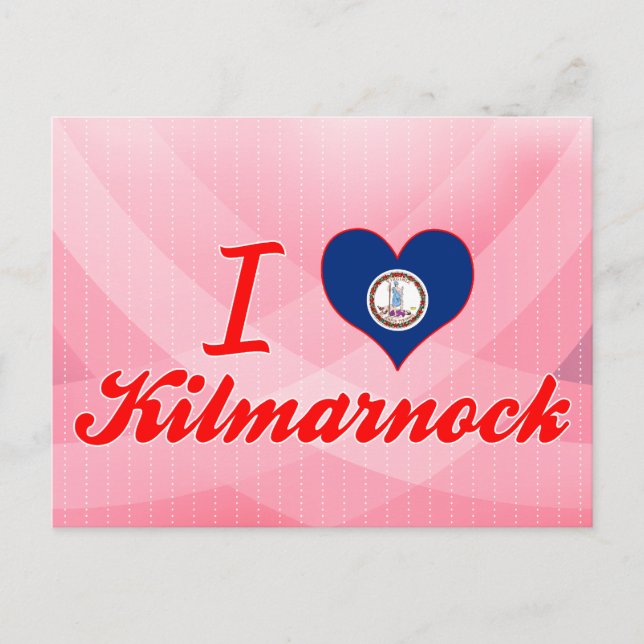 Carte Postale I Love Kilmarnock, Virginie (Devant)