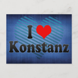 Carte Postale I Love Konstanz, Allemagne