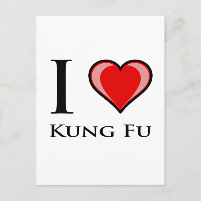 Carte Postale I Love Kung Fu (Devant)