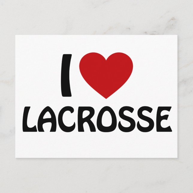 Carte Postale I love Lacrosse (Devant)