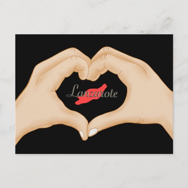 Carte Postale I love Lanzarote Postcard (Devant)