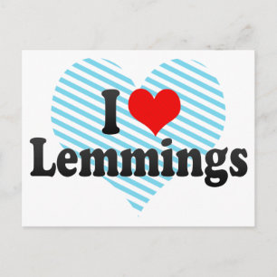 Carte Postale I Love Lemmings