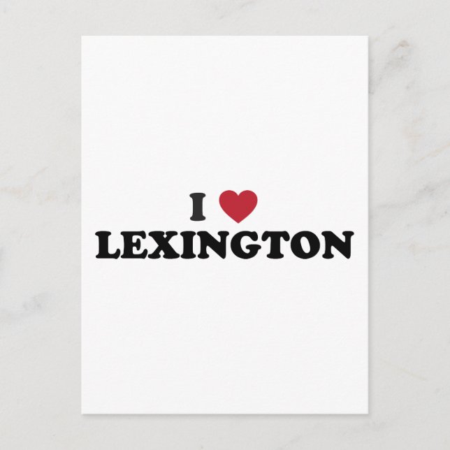 Carte Postale I Love Lexington Kentucky (Devant)
