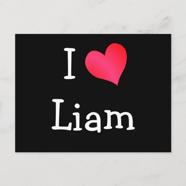Carte Postale I Love Liam (Devant)