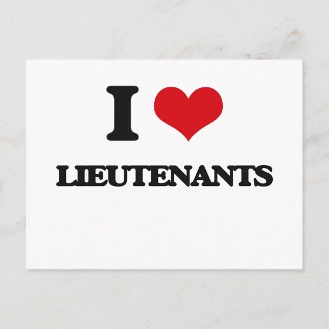 Carte Postale I Love Lieutenants (Devant)