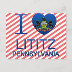 Carte Postale I Love Lititz, PA