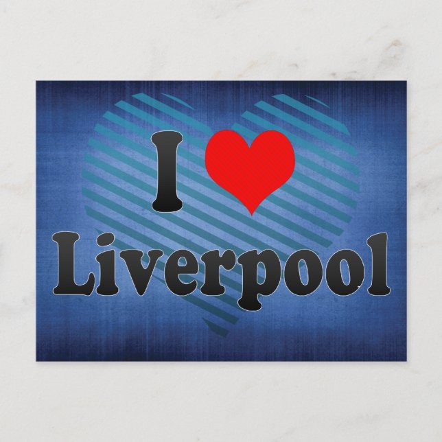 Carte Postale I Love Liverpool, Royaume-Uni (Devant)