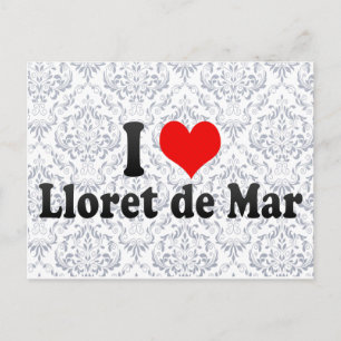 Carte Postale I Love Lloret de Mar, Espagne