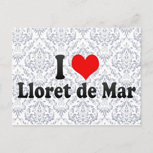 Carte Postale I Love Lloret de Mar, Espagne (Devant)