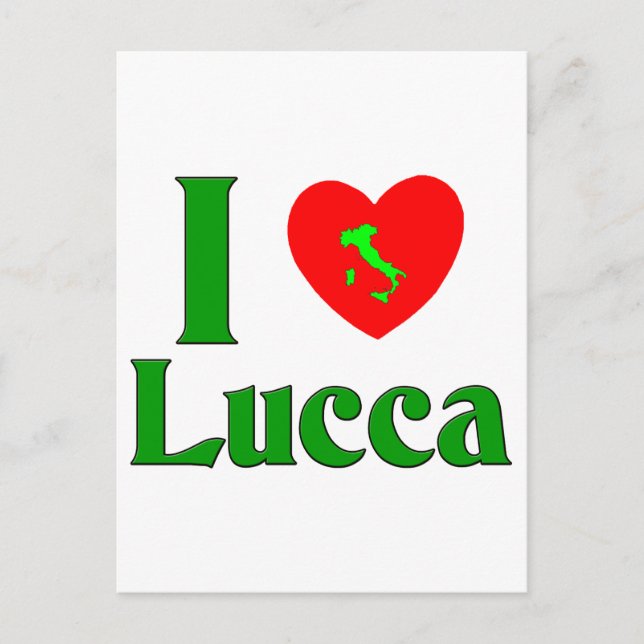 Carte Postale I Love Lucca Italie (Devant)
